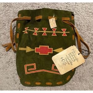 Vintage Enid Collins Of Texas Leather Wampum Native‎ Purse Bag NWT RARE READ